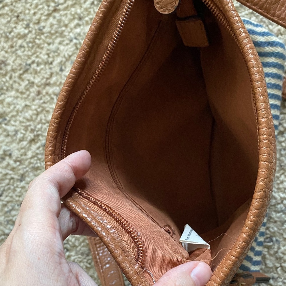 Tan and Blue Crossbody Bag - Picture 6 of 13